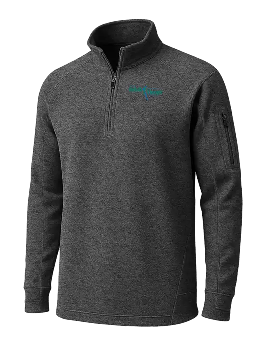 Graphite Heather Tech Fleece 1/4 Zip Pullover w/Sports Rehab Logo