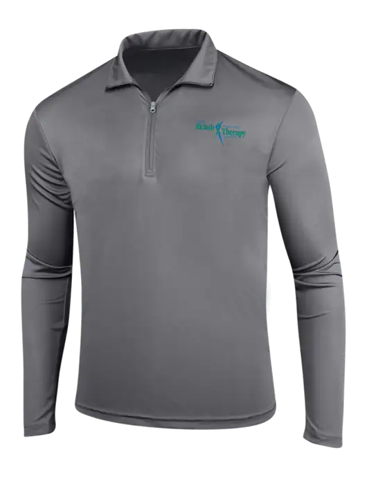 Medium Grey PosiCharge Competitor 1/4 Zip Pullover w/Sports Rehab Logo