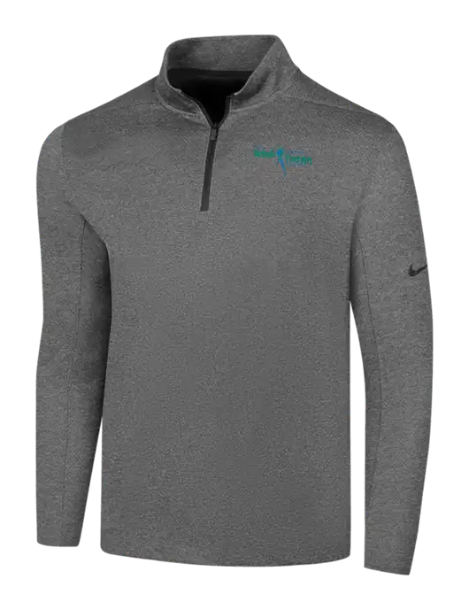 NIKE Dark Grey Heather Dry 1/2 Zip Cover-Up w/Sports Rehab Logo
