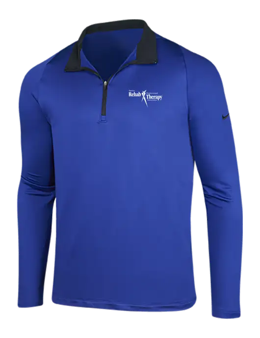 NIKE Deep Royal/Black Dry-Fit Stretch 1/2 Zip Cover-Up w/Sports Rehab Logo
