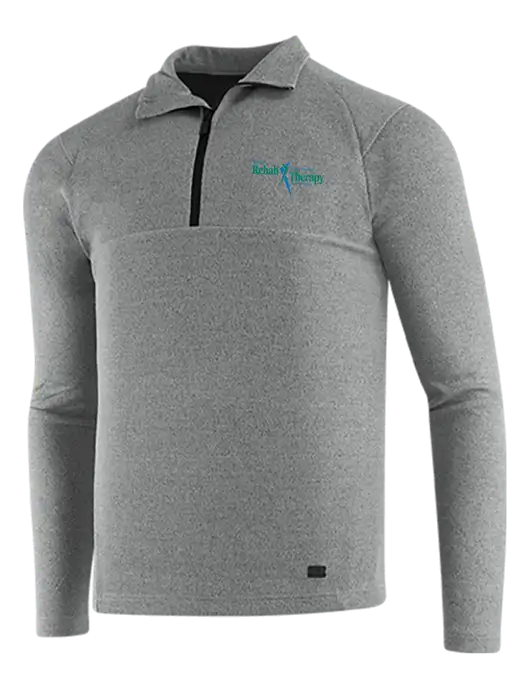 OGIO Petrol Grey Heather Transition 1/4 Zip Pullover w/Sports Rehab Logo