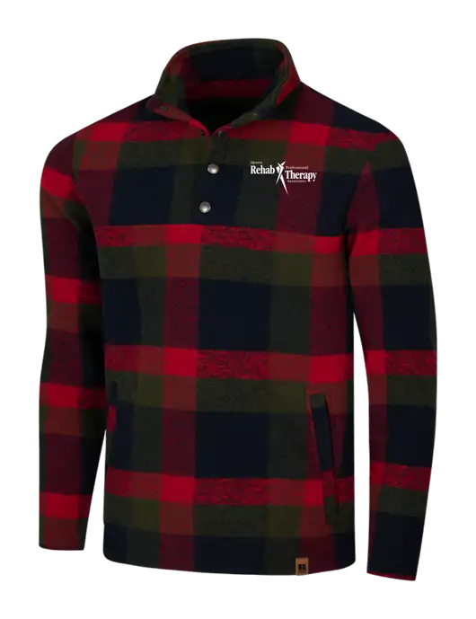 Russell Outdoors Red/Black Plaid Basin Snap Pullover w/Sports Rehab Logo