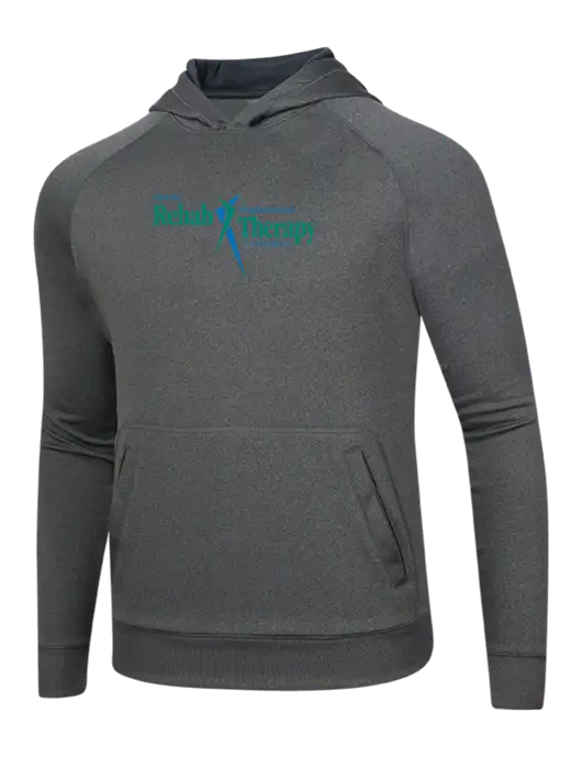 Tech Graphite Heather Fleece Hooded Sweatshirt w/Sports Rehab Logo