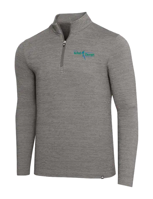TravisMathew Medium Grey Heather Crestview 1/4 Zip w/Sports Rehab Logo