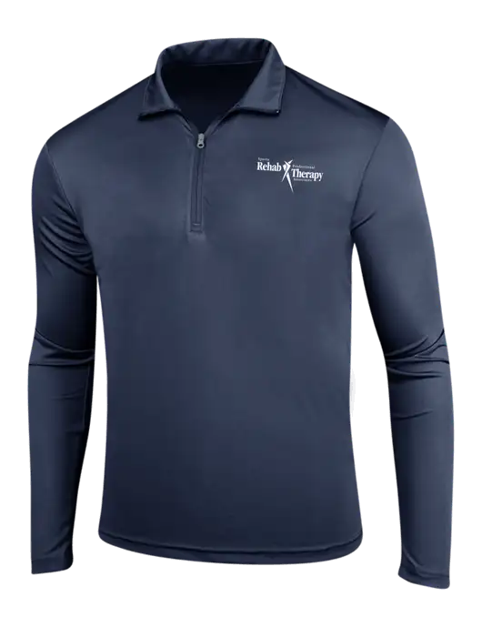 Navy PosiCharge Competitor 1/4 Zip Pullover w/Sports Rehab Logo