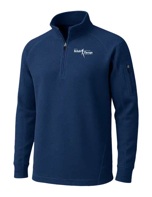True Navy Tech Fleece 1/4 Zip Pullover w/Sports Rehab Logo