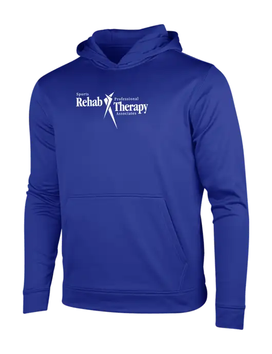 True Royal Sport-Wick Fleece Hooded Pullover w/Sports Rehab Logo