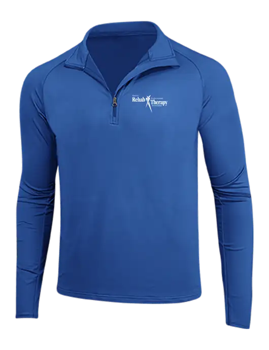 Dark Royal Sport Wick Stretch 1/4 Zip Pullover w/Sports Rehab Logo