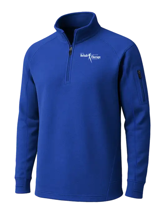 True Royal Tech Fleece 1/4 Zip Pullover w/Sports Rehab Logo