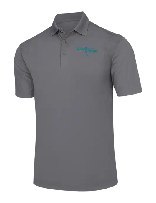 Medium Grey Micropique Sport-Wick Polo w/Sports Rehab Logo