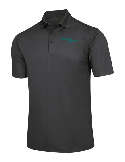 Dark Grey Micropique Sport-Wick Polo w/Sports Rehab Logo