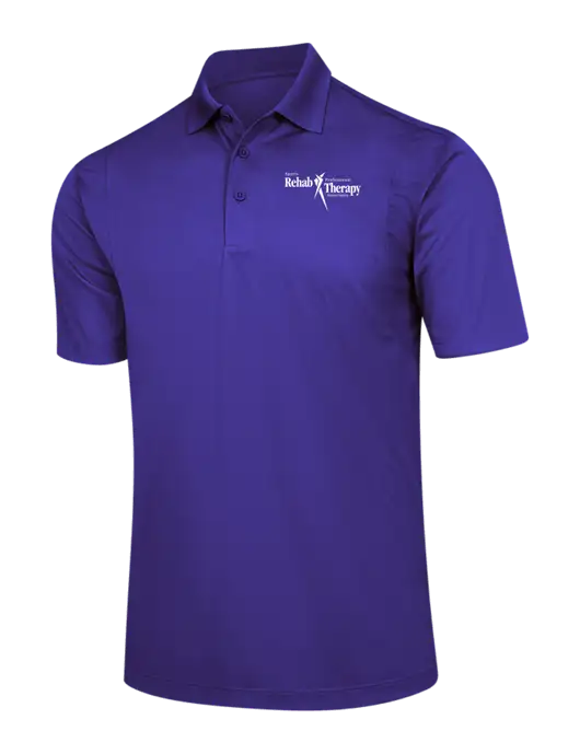 Purple Micropique Sport-Wick Polo w/Sports Rehab Logo