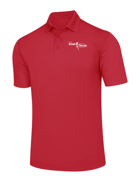 Red Micropique Sport-Wick Polo w/Sports Rehab Logo