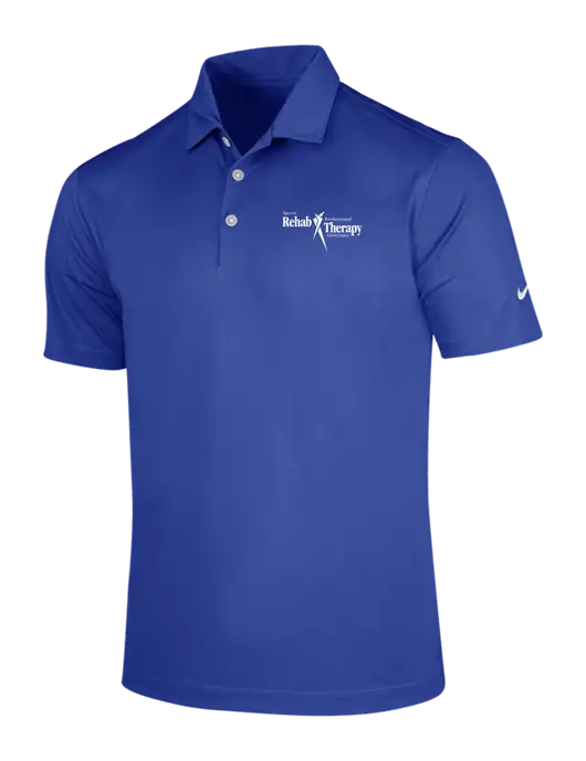 NIKE Dark Royal Dri-Fit Vertical Mesh Polo w/Sports Rehab Logo