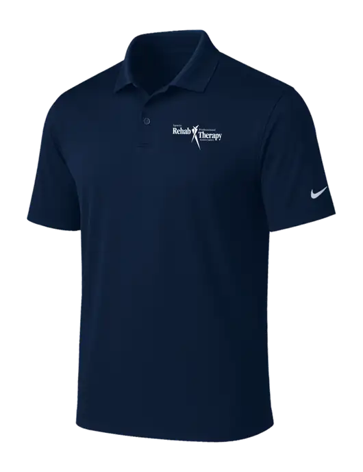 NIKE Navy Victory Solid Polo w/Sports Rehab Logo