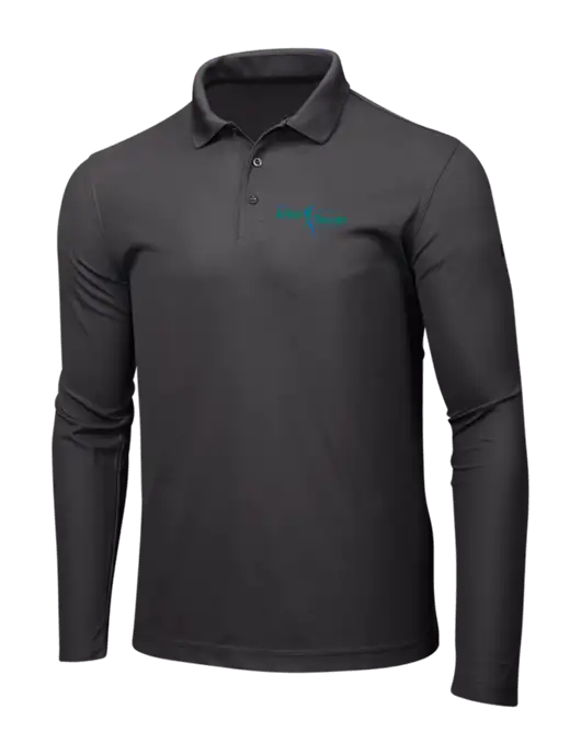 OGIO Charcoal Grey Caliber 2.0 Long Sleeve Polo w/Sports Rehab Logo