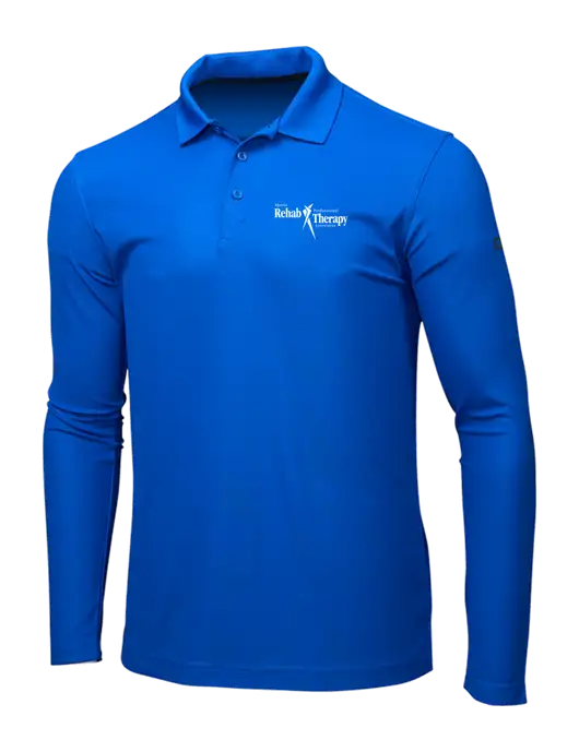 OGIO Royal Blue Caliber 2.0 Long Sleeve Polo w/Sports Rehab Logo