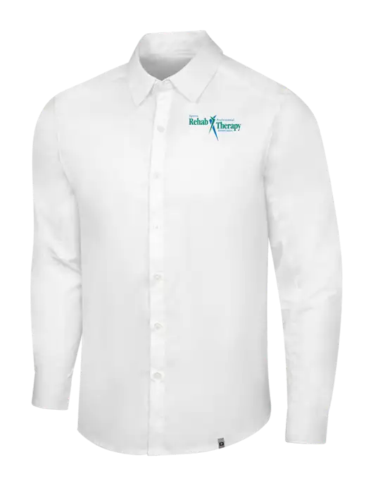 OGIO White Commuter Woven Shirt w/Sports Rehab Logo