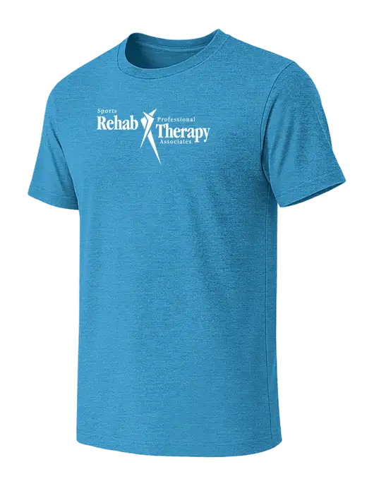 BELLA+CANVAS Heather Sapphire CVC Short Sleeve Tee w/Sports Rehab Logo
