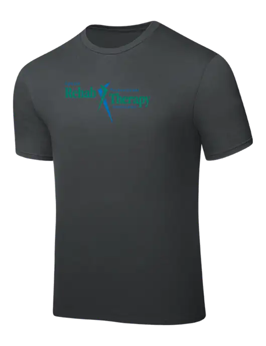 Dark Grey PosiCharge Competitor Tee w/Sports Rehab Logo