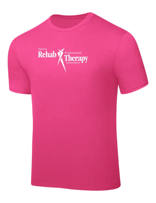 Neon Pink PosiCharge Competitor Tee w/Sports Rehab Logo