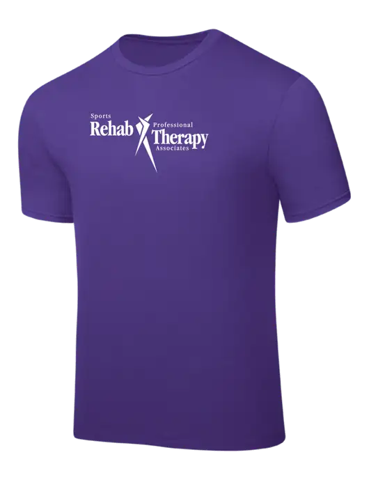 Purple PosiCharge Competitor Tee w/Sports Rehab Logo