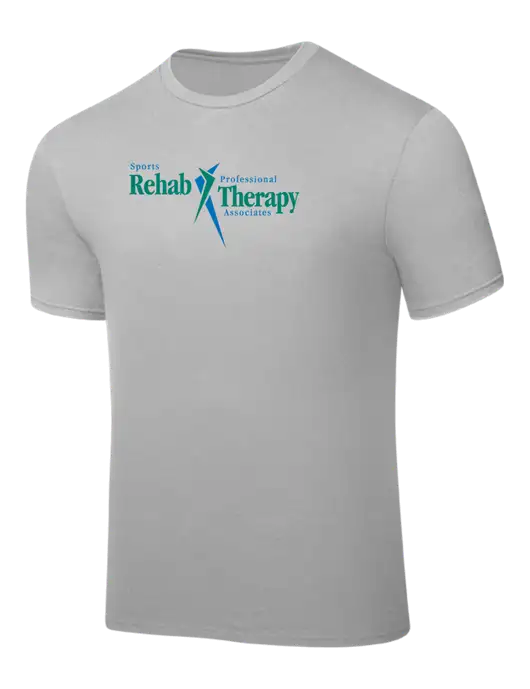 Silver PosiCharge Competitor Tee w/Sports Rehab Logo