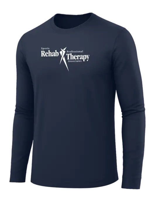 Long Sleeve Navy PosiCharge Competitor Tee w/Sports Rehab Logo