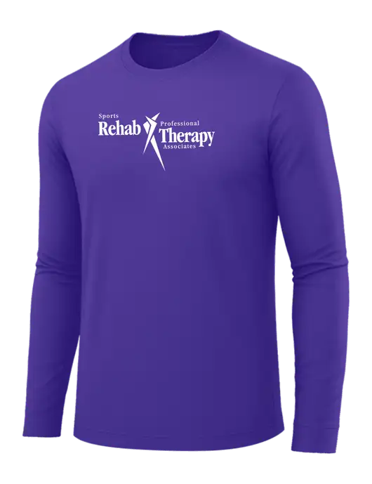 Long Sleeve Purple PosiCharge Competitor Tee w/Sports Rehab Logo
