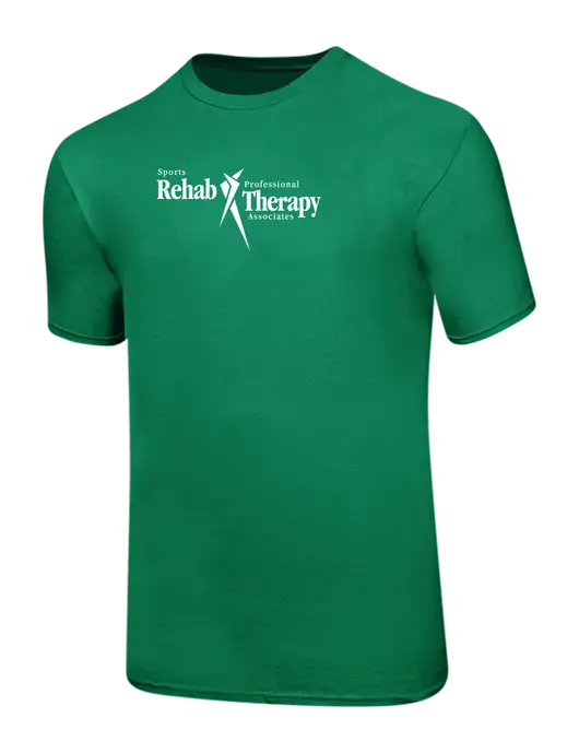 Ring Spun Kelly Green 4.5 oz T-Shirt w/Sports Rehab Logo