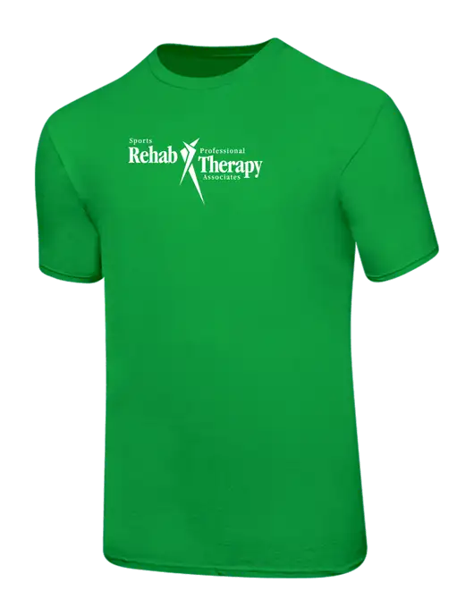 Ring Spun Light Kelly Green 4.5 oz T-Shirt w/Sports Rehab Logo