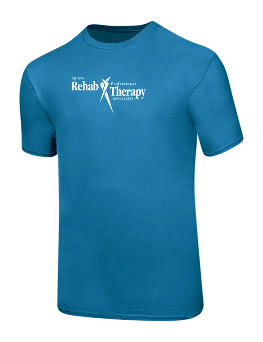 Ring Spun Sapphire 4.5 oz T-Shirt w/Sports Rehab Logo