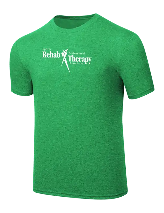 Simply Soft Kelly Green Frost 4.5oz  Poly/Combed Ring Spun Cotton T-Shirt w/Sports Rehab Logo