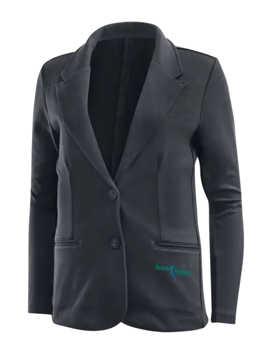 Charcoal Grey Womens Knit Blazer w/Sports Rehab Logo