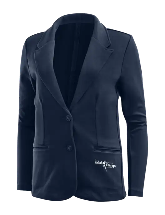 Deep Navy Womens Knit Blazer w/Sports Rehab Logo