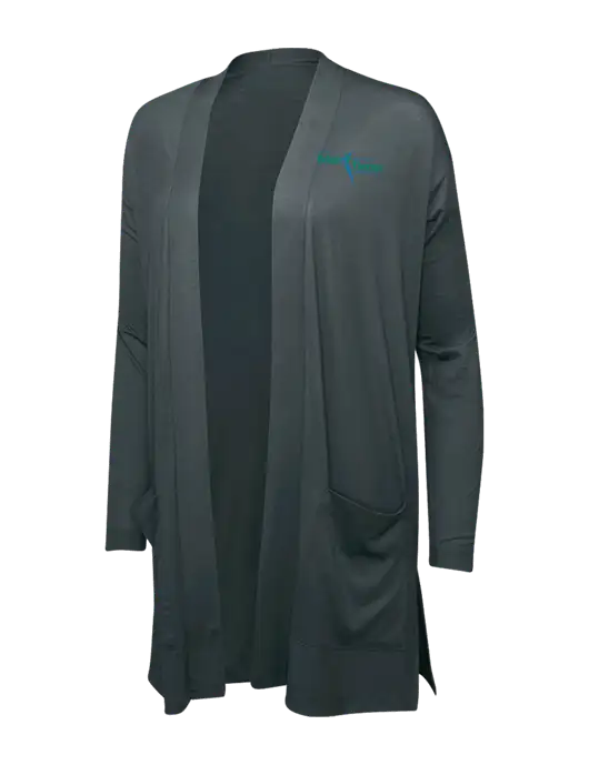 Smoke Grey Womens Concept Long Pocket Cardigan w/Sports Rehab Logo