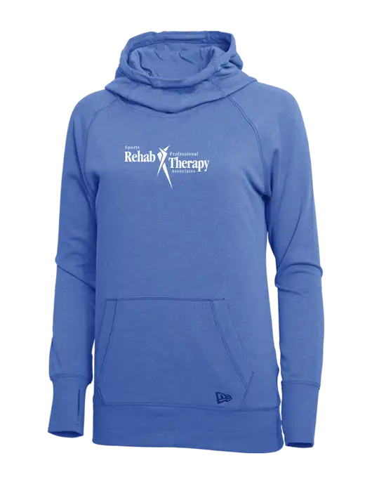 New Era Royal Heather Womens Tri-Blend Fleece Pullover Hoodie w/Sports Rehab Logo