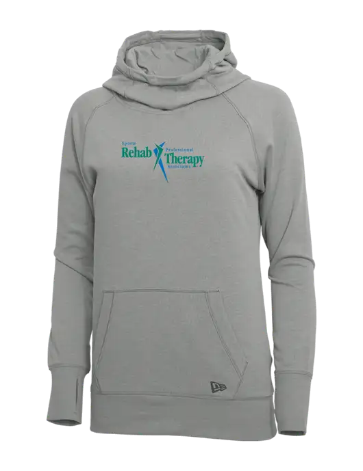 New Era Shadow Grey Heather Womens Tri-Blend Fleece Pullover Hoodie w/Sports Rehab Logo