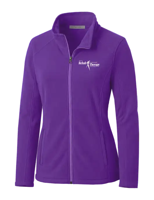 Light Purple Womens Microfleece Jacket w/Sports Rehab Logo