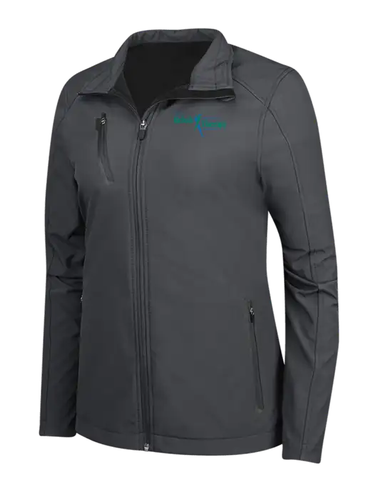 Dark Grey Womens Welded Softshell Jacket w/Sports Rehab Logo