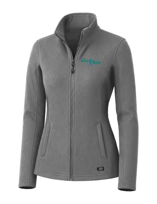 OGIO Medium Grey Womens Grit Fleece Jacket w/Sports Rehab Logo