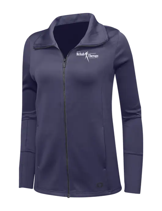 OGIO Navy Womens Endurance Modern Performance Full-Zip w/Sports Rehab Logo