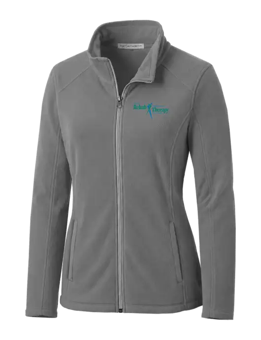 Medium Grey Womens Microfleece Jacket w/Sports Rehab Logo