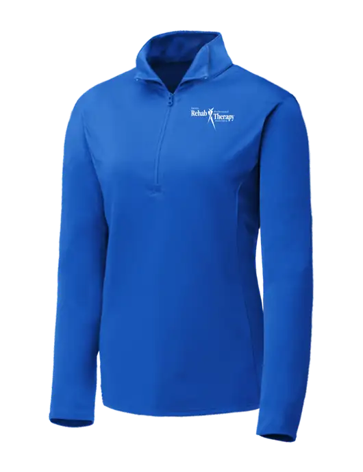 Dark Royal Womens Posicharge Competitor ¼ Zip Pullover w/Sports Rehab Logo