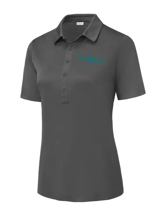 Dark Smoke Grey Womens Posi-UV Pro Polo w/Sports Rehab Logo