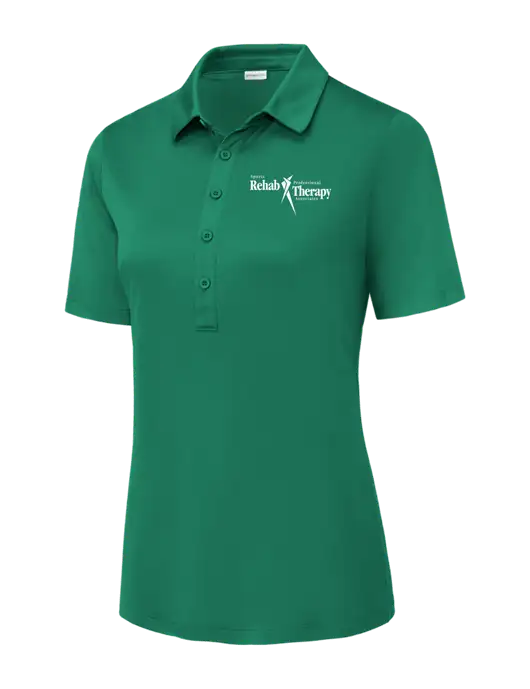 Kelly Green Womens Posi-UV Pro Polo w/Sports Rehab Logo