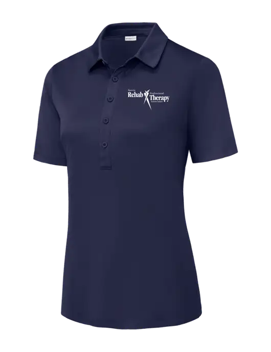 True Navy Womens Posi-UV Pro Polo w/Sports Rehab Logo