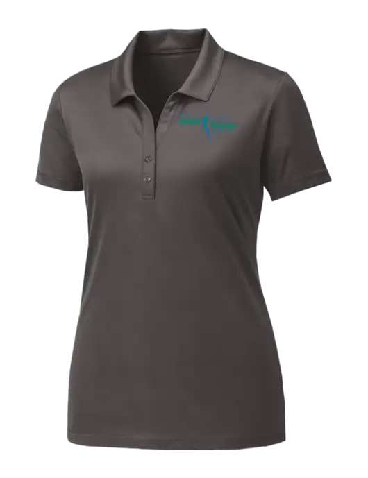 Womens Dark Grey PosiCharge Competitor Polo w/Sports Rehab Logo
