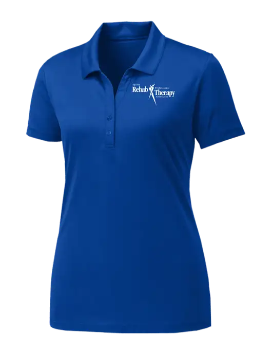 Womens Royal PosiCharge Competitor Polo w/Sports Rehab Logo