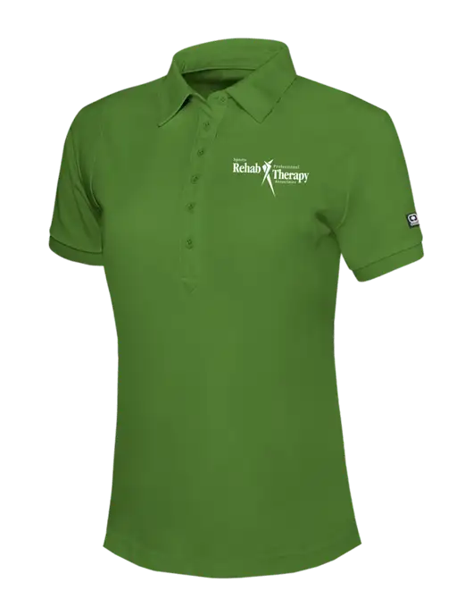OGIO Womens Dark Kelly Green Jewel Polo w/Sports Rehab Logo